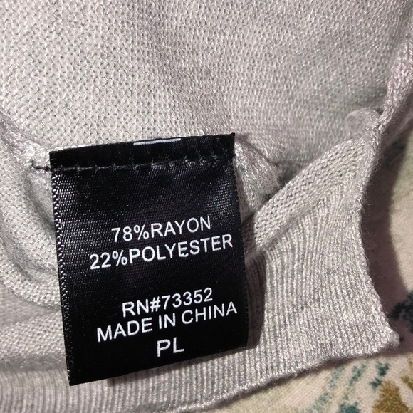 United States sweaters petite large grey tie front - Picture 5 of 6